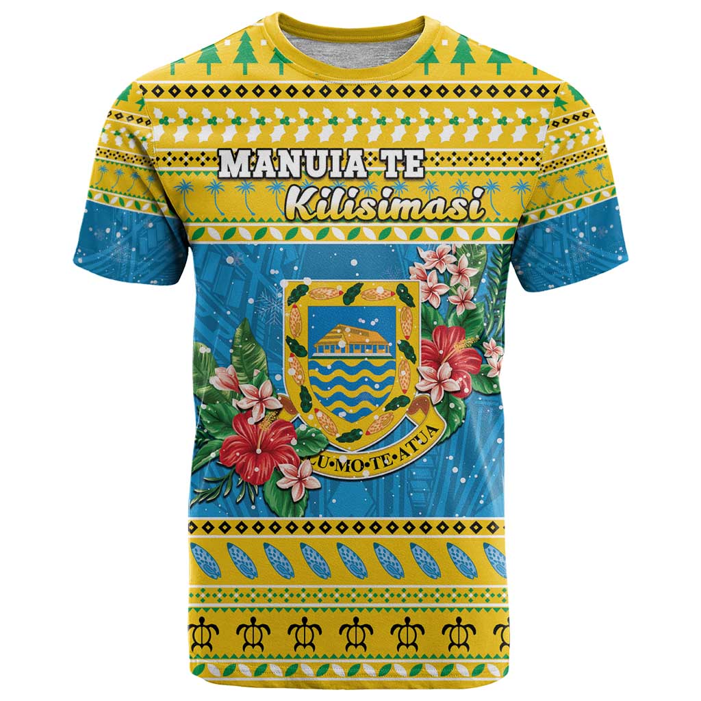 Tuvalu Christmas T Shirt Coat Of Arms Manuia Te Kilisimasi