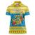 Tuvalu Christmas Women Polo Shirt Coat Of Arms Manuia Te Kilisimasi