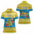 Tuvalu Christmas Women Polo Shirt Coat Of Arms Manuia Te Kilisimasi