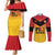 Papua New Guinea Rugby Custom Couples Matching Mermaid Dress and Long Sleeve Button Shirt Go Orchids Pacific Champions