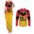 Papua New Guinea Rugby Custom Couples Matching Tank Maxi Dress and Long Sleeve Button Shirt Go Orchids Pacific Champions