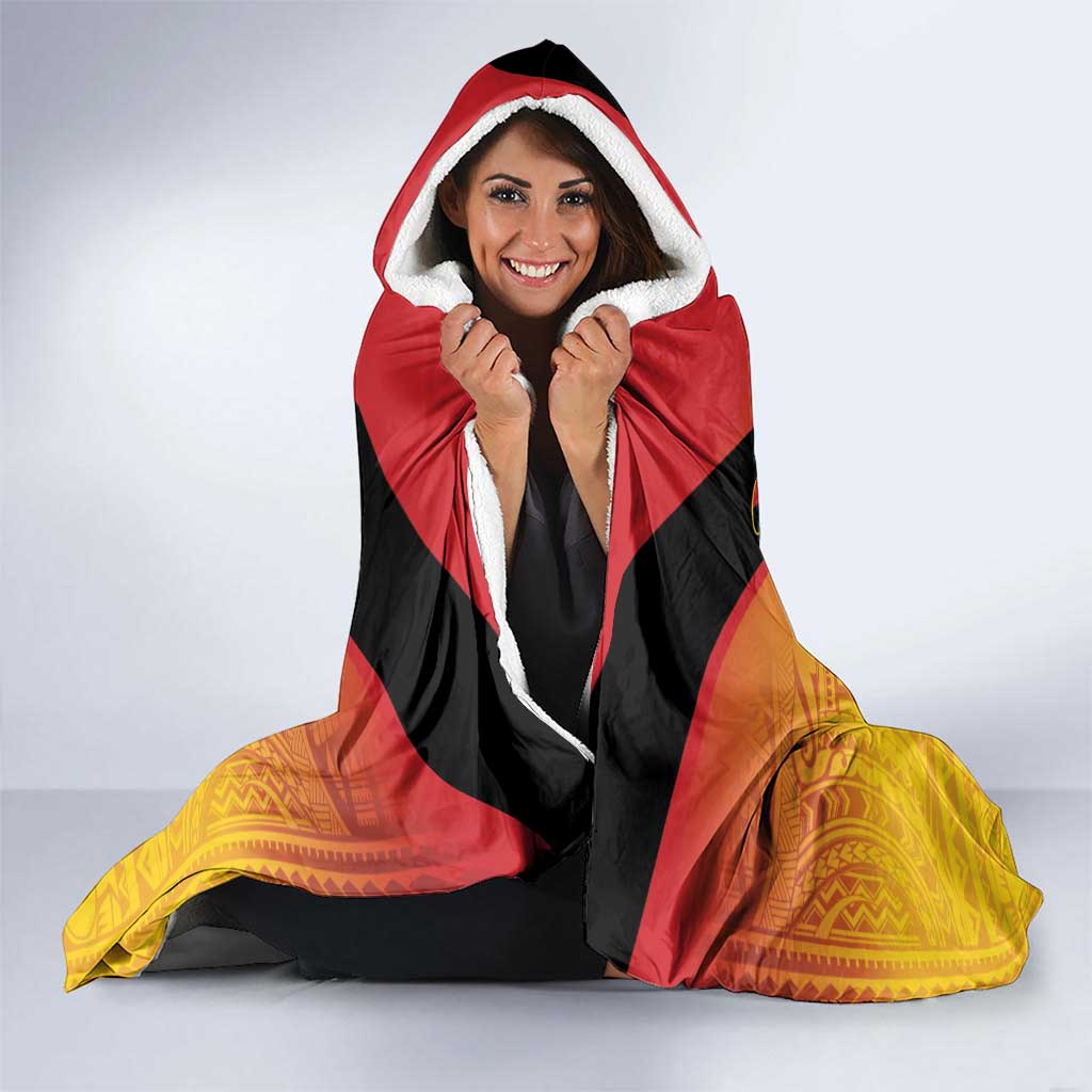 Papua New Guinea Rugby Hooded Blanket Go Orchids Pacific Champions LT05 - Polynesian Pride