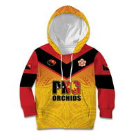 Papua New Guinea Rugby Custom Kid Hoodie Go Orchids Pacific Champions LT05 Hoodie Yellow - Polynesian Pride