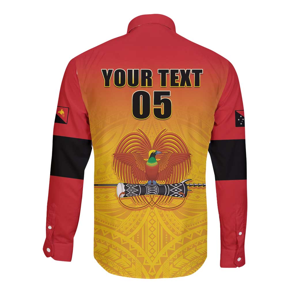 Papua New Guinea Rugby Custom Long Sleeve Button Shirt Go Orchids Pacific Champions LT05 - Polynesian Pride