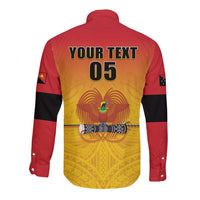 Papua New Guinea Rugby Custom Long Sleeve Button Shirt Go Orchids Pacific Champions LT05 - Polynesian Pride