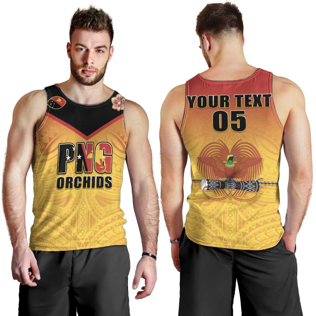 Papua New Guinea Rugby Custom Men Tank Top Go Orchids Pacific Champions LT05 - Polynesian Pride