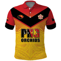 Papua New Guinea Rugby Custom Polo Shirt Go Orchids Pacific Champions LT05 Yellow - Polynesian Pride