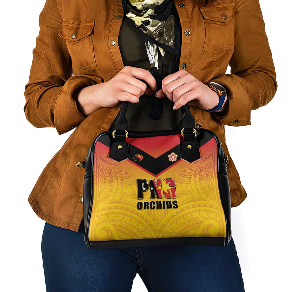 Papua New Guinea Rugby Shoulder Handbag Go Orchids Pacific Champions LT05 - Polynesian Pride