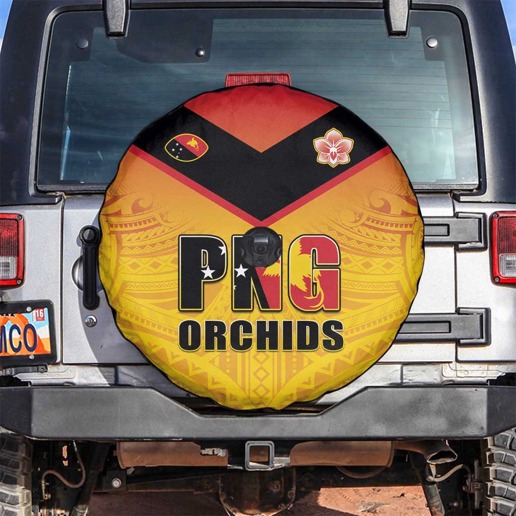 Papua New Guinea Rugby Spare Tire Cover Go Orchids Pacific Champions