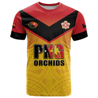 Papua New Guinea Rugby Custom T Shirt Go Orchids Pacific Champions LT05 Yellow - Polynesian Pride
