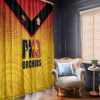 Papua New Guinea Rugby Window Curtain Go Orchids Pacific Champions LT05 - Polynesian Pride