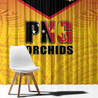 Papua New Guinea Rugby Window Curtain Go Orchids Pacific Champions LT05 - Polynesian Pride