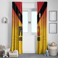 Papua New Guinea Rugby Window Curtain Go Orchids Pacific Champions LT05 - Polynesian Pride