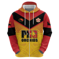 Papua New Guinea Rugby Custom Zip Hoodie Go Orchids Pacific Champions LT05 - Polynesian Pride