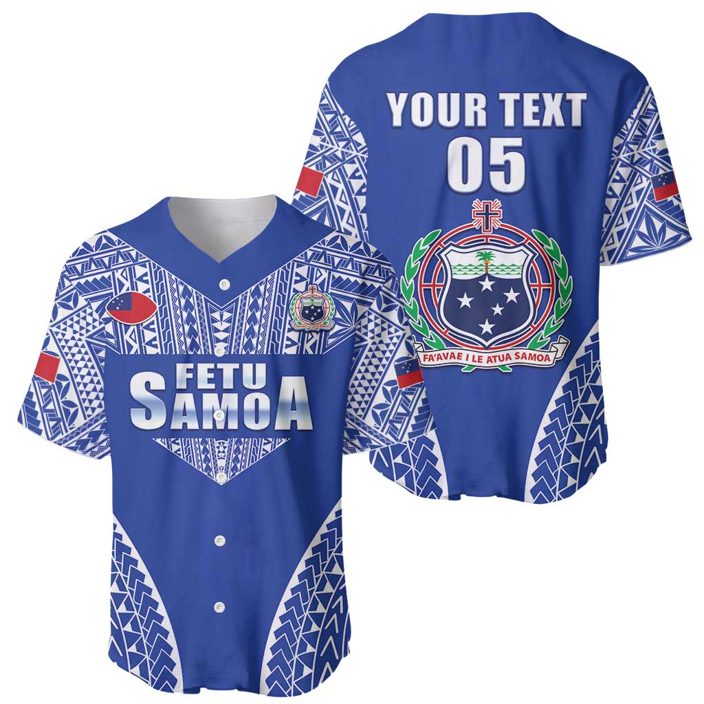 Fetu Samoa Rugby Custom Baseball Jersey Go Champions LT05 - Polynesian Pride