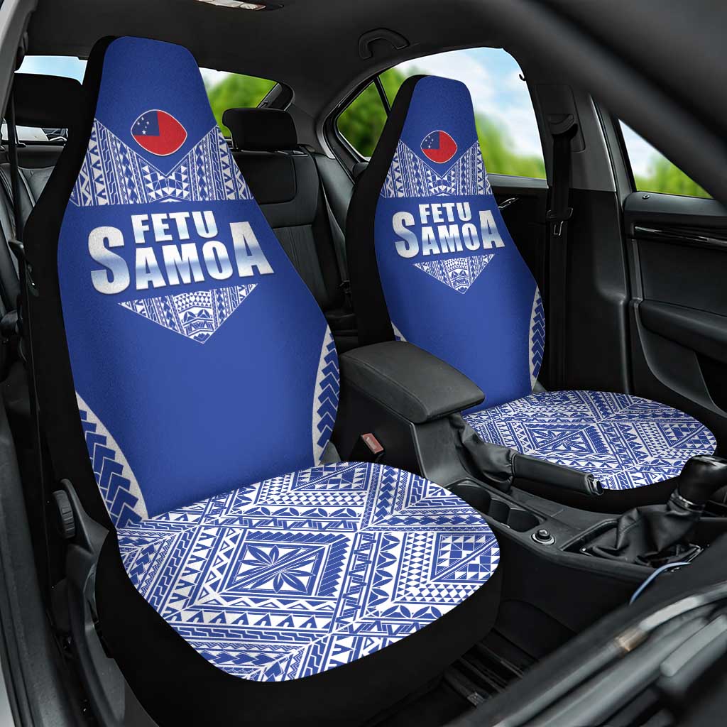 Fetu Samoa Rugby Car Seat Cover Go Champions LT05 One Size Blue - Polynesian Pride