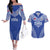 Fetu Samoa Rugby Custom Couples Matching Off The Shoulder Long Sleeve Dress and Hawaiian Shirt Go Champions