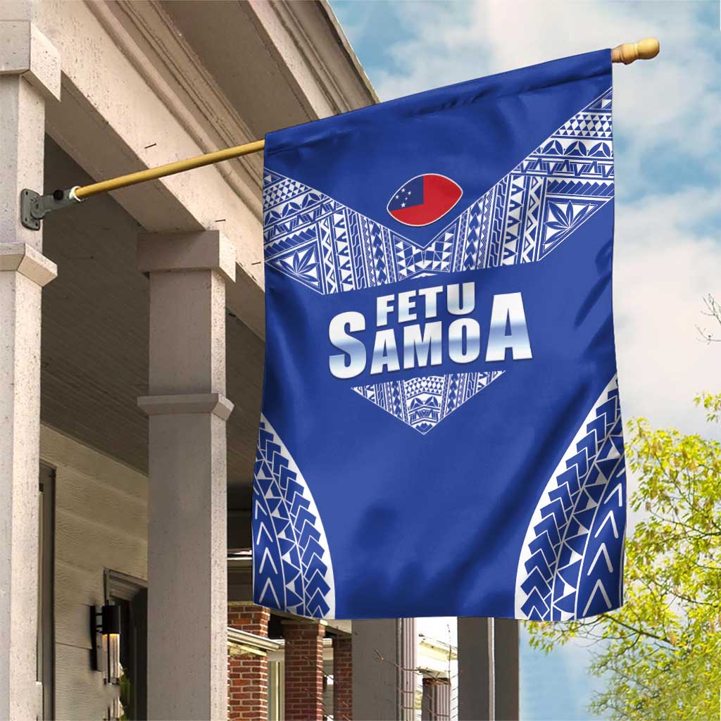 Fetu Samoa Rugby Garden Flag Go Champions LT05 House Flag Blue - Polynesian Pride