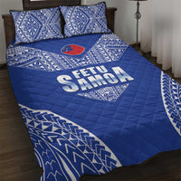 Fetu Samoa Rugby Quilt Bed Set Go Champions LT05 Blue - Polynesian Pride