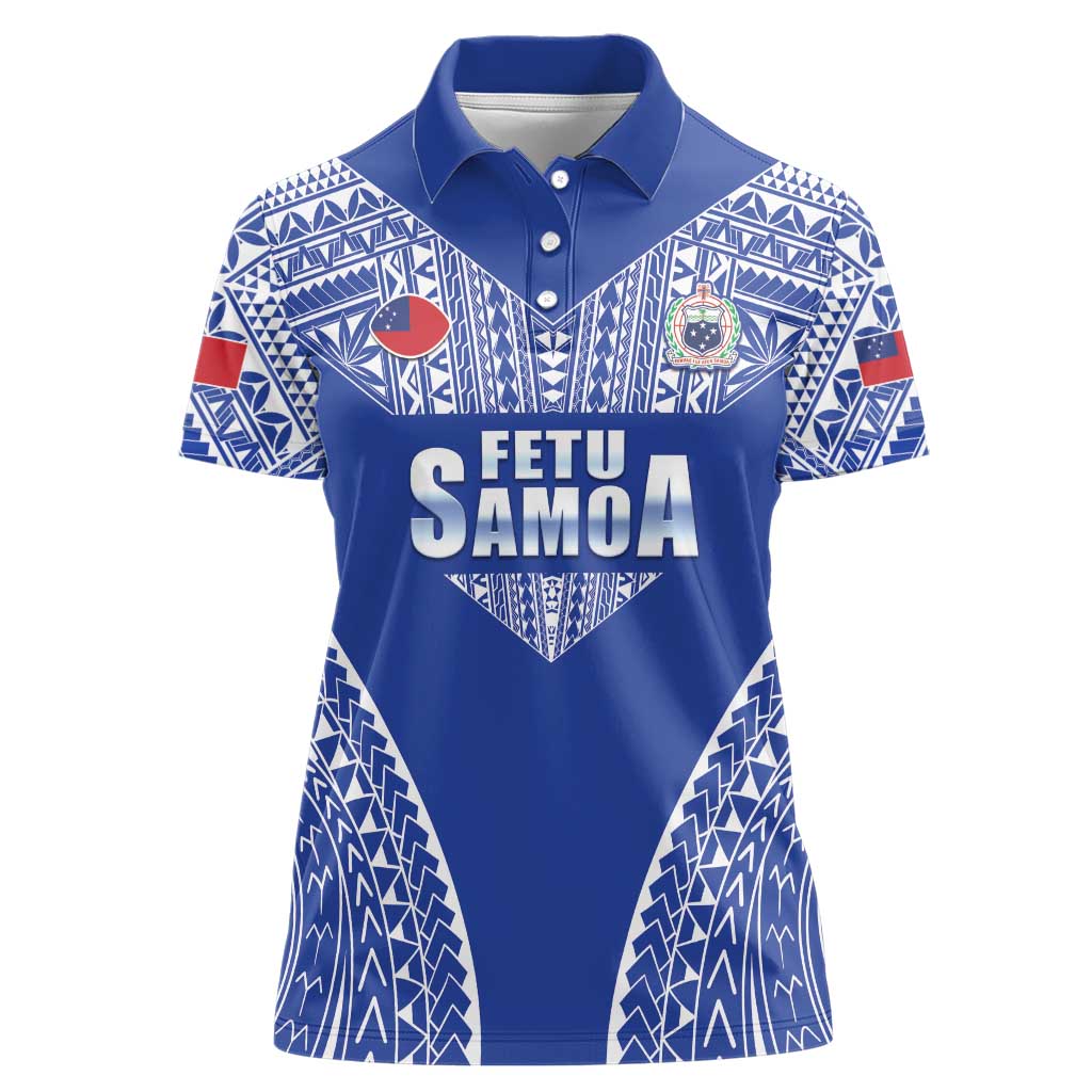 Fetu Samoa Rugby Custom Women Polo Shirt Go Champions