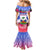 Personalised Haiti Independence Day Mermaid Dress Neg Maron Polynesian Style LT05 - Polynesian Pride