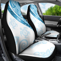 Blue Polynesian Tribal Turtle Floral Pattern Car Seat Cover LT05 - Polynesian Pride