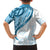 Blue Polynesian Tribal Turtle Floral Pattern Family Matching Puletasi and Hawaiian Shirt