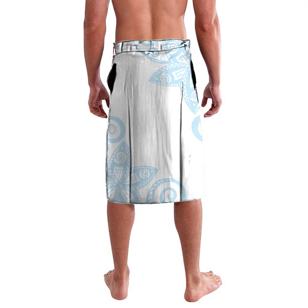 Blue Polynesian Tribal Turtle Floral Pattern Lavalava LT05 - Polynesian Pride
