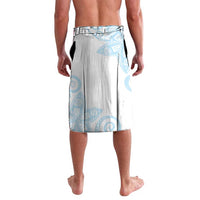 Blue Polynesian Tribal Turtle Floral Pattern Lavalava LT05 - Polynesian Pride