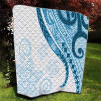 Blue Polynesian Tribal Turtle Floral Pattern Quilt LT05 - Polynesian Pride