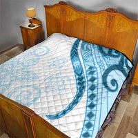 Blue Polynesian Tribal Turtle Floral Pattern Quilt LT05 - Polynesian Pride