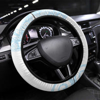 Blue Polynesian Tribal Turtle Floral Pattern Steering Wheel Cover LT05 Universal Fit Blue - Polynesian Pride