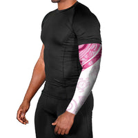 Rose Pink Polynesian Tribal Turtle Floral Pattern Arm Sleeves LT05 - Polynesian Pride