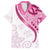 Rose Pink Polynesian Tribal Turtle Floral Pattern Family Matching Puletasi and Hawaiian Shirt