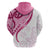 Rose Pink Polynesian Tribal Turtle Floral Pattern Hoodie