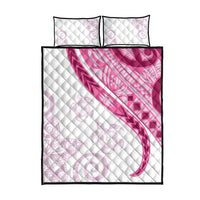 Rose Pink Polynesian Tribal Turtle Floral Pattern Quilt Bed Set LT05 - Polynesian Pride