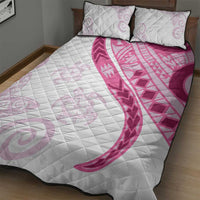 Rose Pink Polynesian Tribal Turtle Floral Pattern Quilt Bed Set LT05 - Polynesian Pride