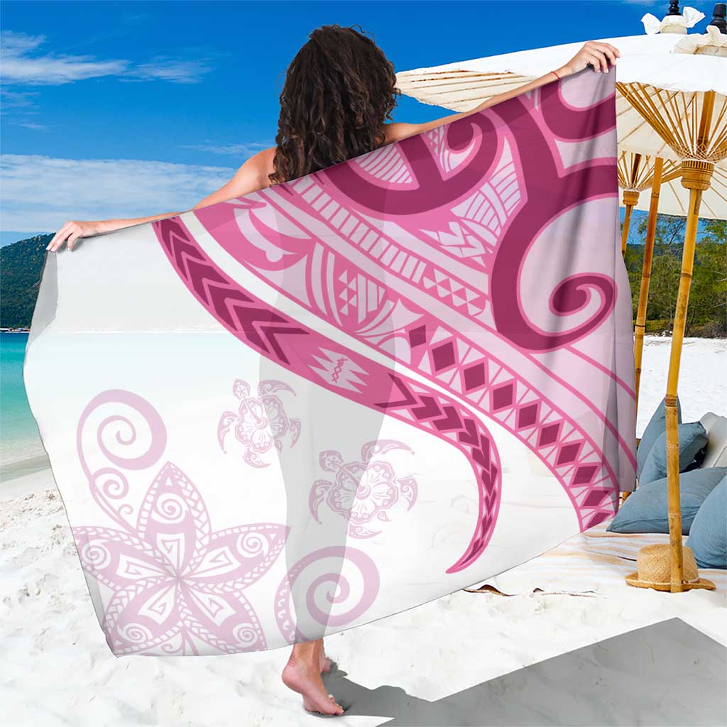 Rose Pink Polynesian Tribal Turtle Floral Pattern Sarong LT05 One Size 44 x 66 inches Pink - Polynesian Pride
