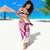 Rose Pink Polynesian Tribal Turtle Floral Pattern Sarong