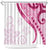 Rose Pink Polynesian Tribal Turtle Floral Pattern Shower Curtain