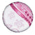 Rose Pink Polynesian Tribal Turtle Floral Pattern Spare Tire Cover