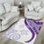 Purple Polynesian Tribal Turtle Floral Pattern Area Rug