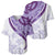 Purple Polynesian Tribal Turtle Floral Pattern Baseball Jersey