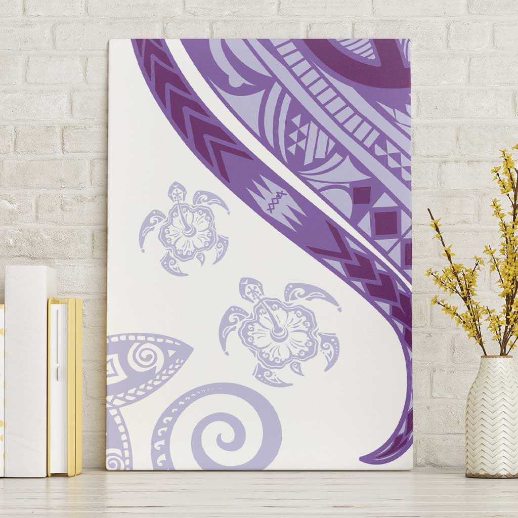 Purple Polynesian Tribal Turtle Floral Pattern Canvas Wall Art LT05 Without Frame Purple - Polynesian Pride