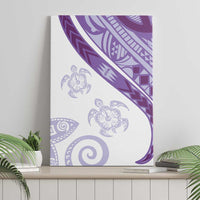 Purple Polynesian Tribal Turtle Floral Pattern Canvas Wall Art LT05 - Polynesian Pride