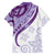 Purple Polynesian Tribal Turtle Floral Pattern Family Matching Off Shoulder Maxi Dress and Hawaiian Shirt