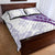 Purple Polynesian Tribal Turtle Floral Pattern Quilt Bed Set