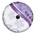 Purple Polynesian Tribal Turtle Floral Pattern Spare Tire Cover