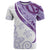 Purple Polynesian Tribal Turtle Floral Pattern T Shirt