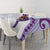 Purple Polynesian Tribal Turtle Floral Pattern Tablecloth